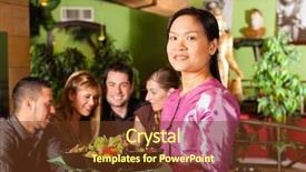  Presentation with chinese restaurant - Slide set having eating in a thai restaurant background and a tawny brown colored foreground