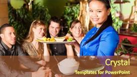  Presentation with thai - Slides with eating in a thai restaurant background and a red colored foreground