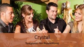  Presentation with chopsticks - Audience pleasing presentation design consisting of eating in a thai restaurant backdrop and a  colored foreground