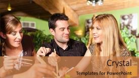  Presentation with thai - Amazing presentation theme having eating in a thai restaurant backdrop and a coral colored foreground