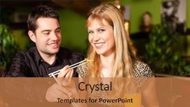  Presentation with restaurant in thai - PPT theme enhanced with eating in a thai restaurant background and a coral colored foreground