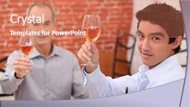  Presentation with lunch - Cool new presentation theme with eating lunch in a restaurant backdrop and a coral colored foreground