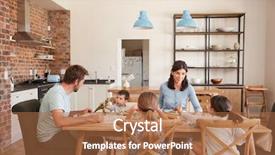  Presentation with meal plan - Audience pleasing slide deck consisting of eating meal in open plan backdrop and a  colored foreground