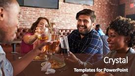  Presentation with sports bar - Amazing presentation theme having eating out in sports bar backdrop and a tawny brown colored foreground