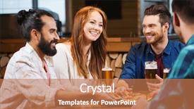  Presentation with holidays - Cool new PPT theme with eating pizza and drinking beer backdrop and a coral colored foreground