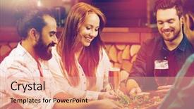  Presentation with holidays - Cool new presentation design with eating pizza and drinking beer backdrop and a coral colored foreground