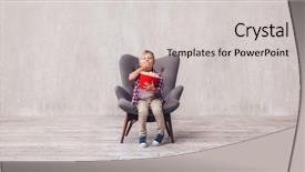  Presentation with paranormal cinema - Amazing slide deck having eating popcorn in the cinema backdrop and a light gray colored foreground