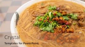  Presentation with intestine - Audience pleasing slide deck consisting of eating-taiwan-snack-of-thin backdrop and a coral colored foreground