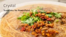  Presentation with intestine - PPT theme featuring eating-taiwan-snack-of-thin background and a lemonade colored foreground