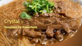  Presentation with intestine - PPT theme enhanced with eating-taiwan-snack-of-thin background and a tawny brown colored foreground