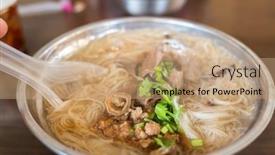  Presentation with intestine - Colorful theme enhanced with eating-taiwan-snack-of-thin backdrop and a coral colored foreground