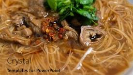  Presentation with intestine - Audience pleasing presentation design consisting of eating-taiwan-snack-of-thin backdrop and a red colored foreground