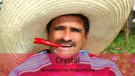  Presentation with mexico - PPT theme with eating typical red chili hot background and a red colored foreground