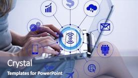  Presentation with online payment - Presentation with online payment concept with businesswoman background and a ocean colored foreground