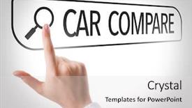  Presentation with search - PPT theme enhanced with ebay - car compare written in search background and a light gray colored foreground