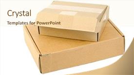  Presentation with cardboard - Cool new PPT layouts with ebay - open cardboard box isolated backdrop and a cream colored foreground