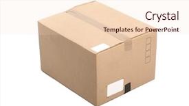  Presentation with cardboard - PPT layouts having ebay - open cardboard box isolated background and a lemonade colored foreground