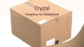  Presentation with cardboard - Presentation theme having ebay - open cardboard box isolated background and a lemonade colored foreground