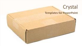  Presentation with cardboard - Slide set featuring ebay - open cardboard box on white background and a cream colored foreground