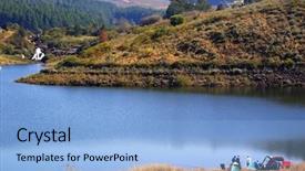  Presentation with water dam - Audience pleasing slide set consisting of ebenezer dam in south africa backdrop and a  colored foreground