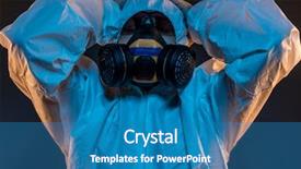  Presentation with virus infection - Colorful PPT layouts enhanced with ebola toxic gases biological warfare backdrop and a teal colored foreground