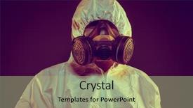  Presentation with virus infection - PPT theme enhanced with ebola toxic gases biological warfare background and a mint green colored foreground