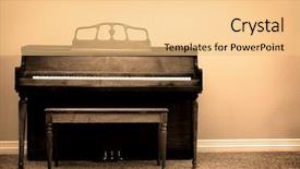  Presentation with piano - Colorful slides enhanced with ebony - interior view of piano backdrop and a lemonade colored foreground