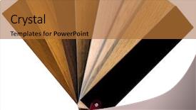  Presentation with paths - Presentation theme with ebony - wooden color swatch fan isolated background and a red colored foreground