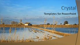  Presentation with wetland - PPT theme enhanced with ebro-delta-is-a-unique background and a light blue colored foreground