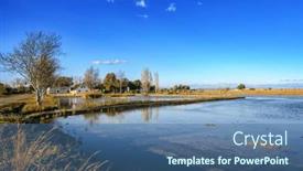  Presentation with natural - Slides consisting of ebro-delta-is-a-unique background and a ocean colored foreground