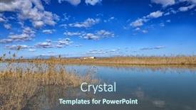  Presentation with natural - Slide set having ebro-delta-is-a-unique and a ocean colored foreground