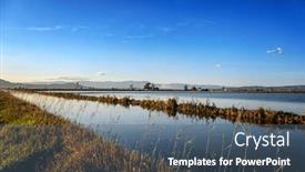  Presentation with natural - Presentation theme featuring ebro-delta-is-a-unique and a ocean colored foreground