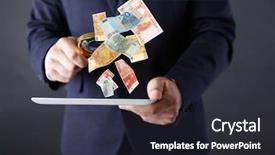  Presentation with dark grey - Beautiful presentation theme featuring ebusiness - financial concept make money backdrop and a wine colored foreground