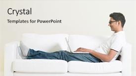  Presentation with village india women working - Presentation theme with ebusiness - working from home concept indian background and a white colored foreground