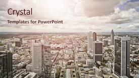  Presentation with view of frankfurt am main - Presentation featuring ecb - aerial view of frankfurt am background and a lemonade colored foreground