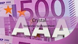  Presentation with rating - Presentation having ecb - rating agency has awarded background and a coral colored foreground