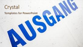  Presentation with that way our way - Cool new presentation design with ecb - way to the exit backdrop and a cream colored foreground