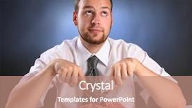  Presentation with meat - Theme having eccentric guy eating red meat background and a coral colored foreground