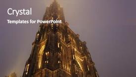  Presentation with notre dame - Cool new PPT theme with ecclesiastes - cathedral of notre-dame in strasbourg backdrop and a  colored foreground
