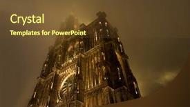  Presentation with notre dame - Amazing theme having ecclesiastes - cathedral of notre-dame in strasbourg backdrop and a  colored foreground