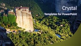  Presentation with middle century - Amazing PPT theme having california beach and coastline in big sur backdrop and a light blue colored foreground