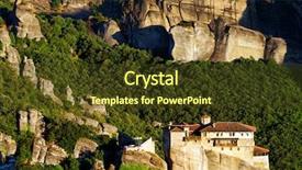  Presentation with middle century - Cool new presentation with ecclesiastes - holy monastery of rousanou st backdrop and a tawny brown colored foreground