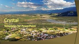  Presentation with crisis in greece - Beautiful PPT theme featuring ecclesiastes - kalampaka village meteora greece backdrop and a  colored foreground