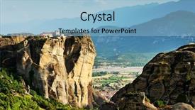  Presentation with monastery - Presentation theme having ecclesiastes - monastery of the holy trinity background and a light blue colored foreground