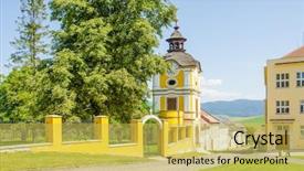  Presentation with hotels bell - PPT theme with ecclesiastes - spisska kapitula slovakia - bell background and a  colored foreground