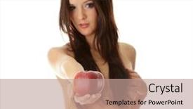  Presentation with red apple tree - Colorful theme enhanced with ecclesiastes - woman offering a red apple backdrop and a coral colored foreground