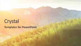  Presentation with tree sky trees green - PPT theme featuring ecco park - here ard blue sky white background and a  colored foreground