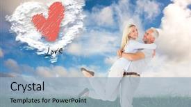  Presentation with cloud - Colorful slides enhanced with ecco park - man picking up his partner backdrop and a  colored foreground