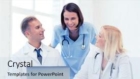  Presentation with medical laptop - Theme with ecg app - healthcare medical and technology concept background and a  colored foreground