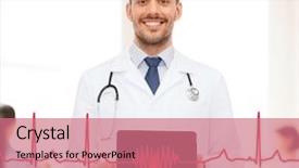 Presentation with ecg - Cool new slides with ecg app - medicine profession and healthcare concept backdrop and a  colored foreground